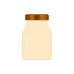Jar icon in flat style isolated on white background. 