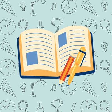 Book Pen and Pencil