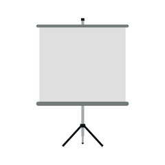 Roll-up banner display vector. White screen