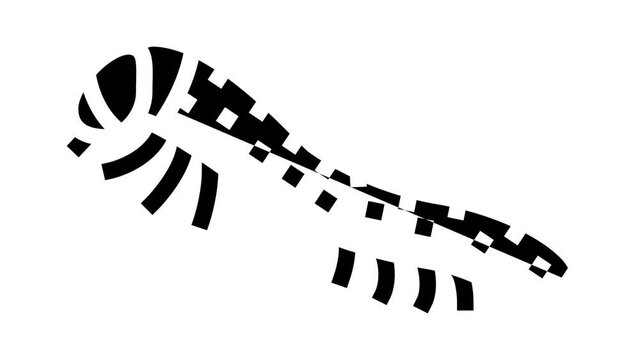 hatchlings silkworm glyph icon animation