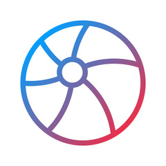 Naklejka premium Beach Ball Icon Style