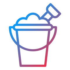 Sand Bucket Icon Style