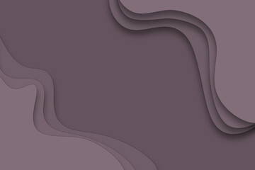 Obraz premium trendy pastel plum colour 3d paper cut wavy background with copy space