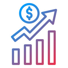 Business Growth Icon Style