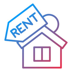 House Rent Icon Style