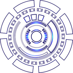 Christmas festival tech circle signal interface futuristic technology icon element abstract background illustration
