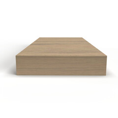 A transparent 3d wooden block design element.