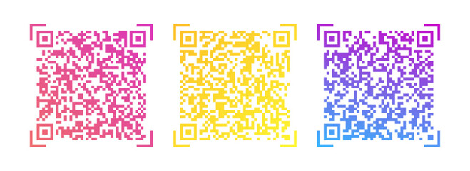 Vector gradient QR code