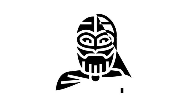 sweden viking medieval line icon animation