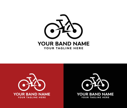 creative power bicycle logo design template