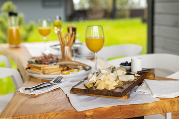delicious breakfast in the restaurant
