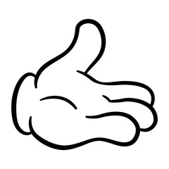 Retro Four-Fingered Cartoon Hand.