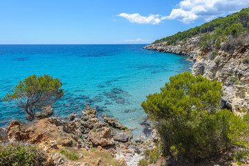 Binigaus Beach in Menorca Island, Spain