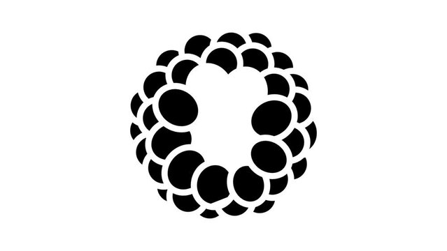 blue blackberry ripe glyph icon animation