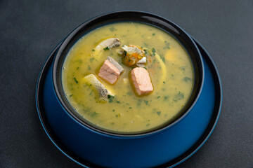 delicious soup in a restaurant

