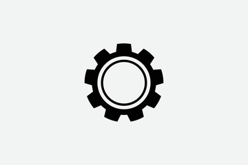 Modern and simple gear icon design template
