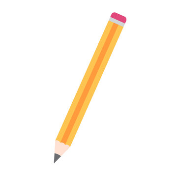 yellow pencil write an illustration