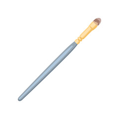 Concealer makeup brush vector illustration. Cosmetic tool for face paint and eyes isolated on white background. Beauty, makeup, cosmetology concept