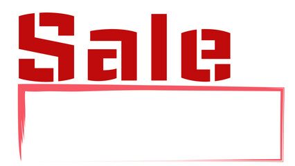 A transparent sale sign design element.