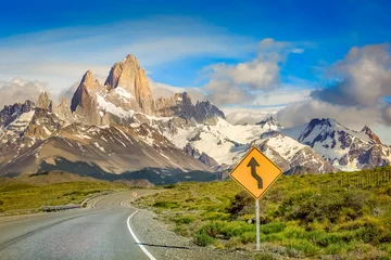 Cercles muraux Cerro Torre Highway Road to El Chalten, Fitz Roy, Patagonia Argentina, Los Glaciares