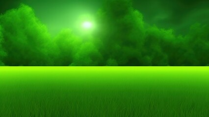 Obraz na płótnie Canvas Green background with grass and sun light