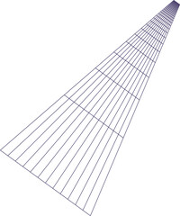 An abstract transparent 3d grid shape design element
