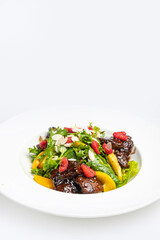 a delicious salad in a restaurant
