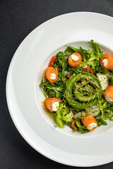 a delicious salad in a restaurant
