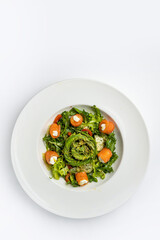 a delicious salad in a restaurant
