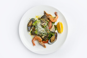 a delicious salad in a restaurant
