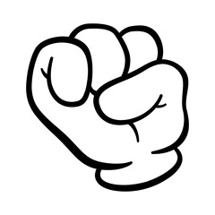 Retro Four-Fingered Cartoon Hand.