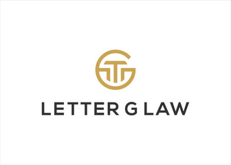  Letter G Pillar Law Firm Logo Design Template