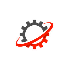 Gear Template Logo Icon isolated on white background