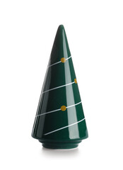 Ceramic Christmas tree on white background