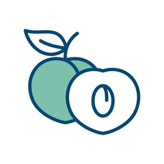 peach icon vector design template in white background