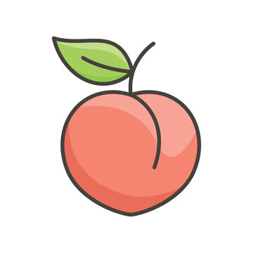 peach icon vector design template in white background