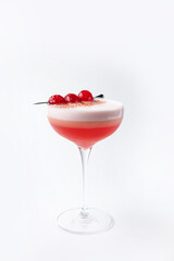 the cocktail is prepared by the bartender in the restaurant
