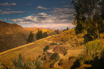 Country Road, mountain pass in Huascaran, Cordillera Blanca, Ancash, Peru