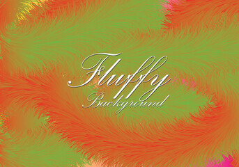 Abstract colorful vector fluffy background. Soft airy feather texture. Modern design. Empty space for text.