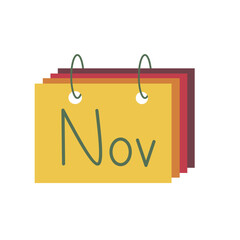 Calendar with month name