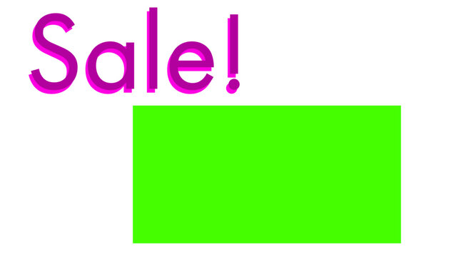 A transparent sale sign design element.