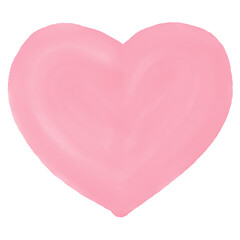 Pink heart watercolor illustration