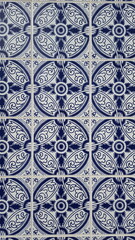 blau weisse Fliesen Muster Portugal