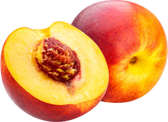 Peach fruit isolated 