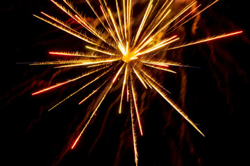 Obraz premium celebration with fireworks show at night