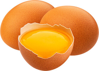 Brown egg isolated
