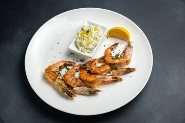a delicious seafood dish in a restaurant
