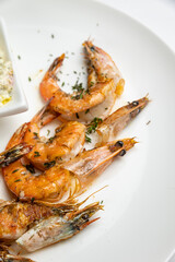 a delicious seafood dish in a restaurant
