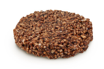 amaranth cookies with carob isolated on white background with full depth of field. Healthy food.