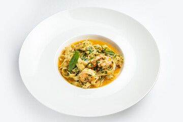 a delicious seafood dish in a restaurant

